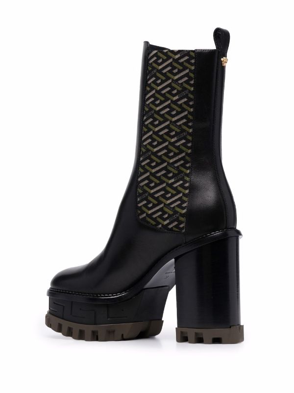 versace platform heel boots