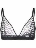Versace Greca Signature tulle bralette - Black