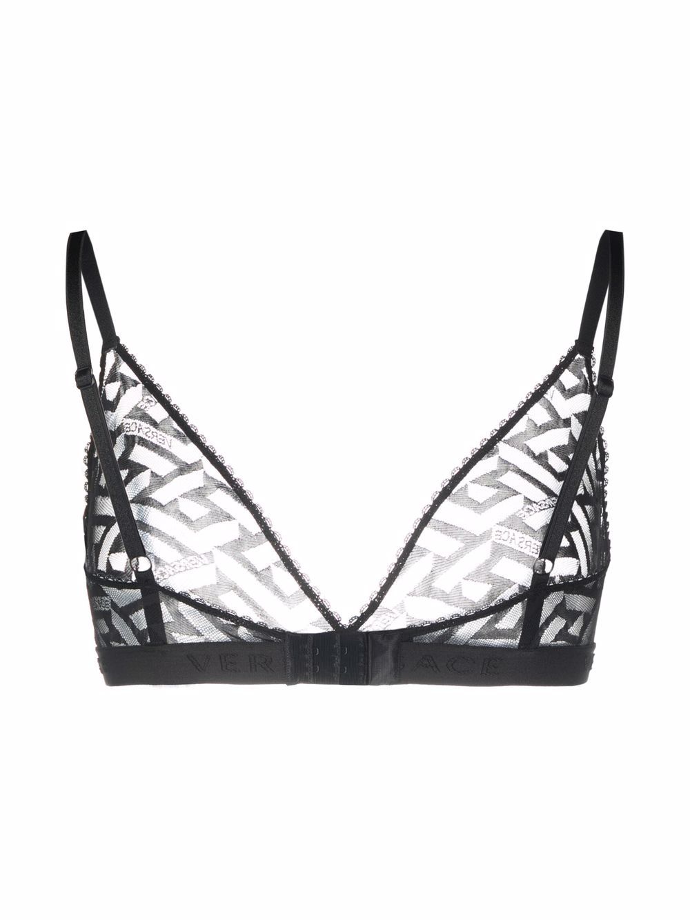 Versace Bralette met tule - Zwart