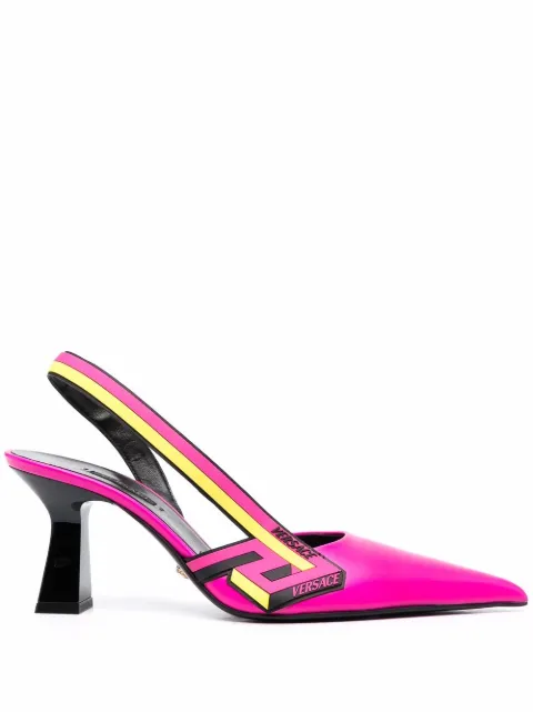 Versace La Greca slingback pumps