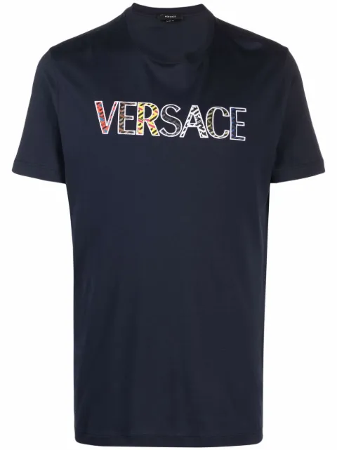 versace embroidered logo t shirt