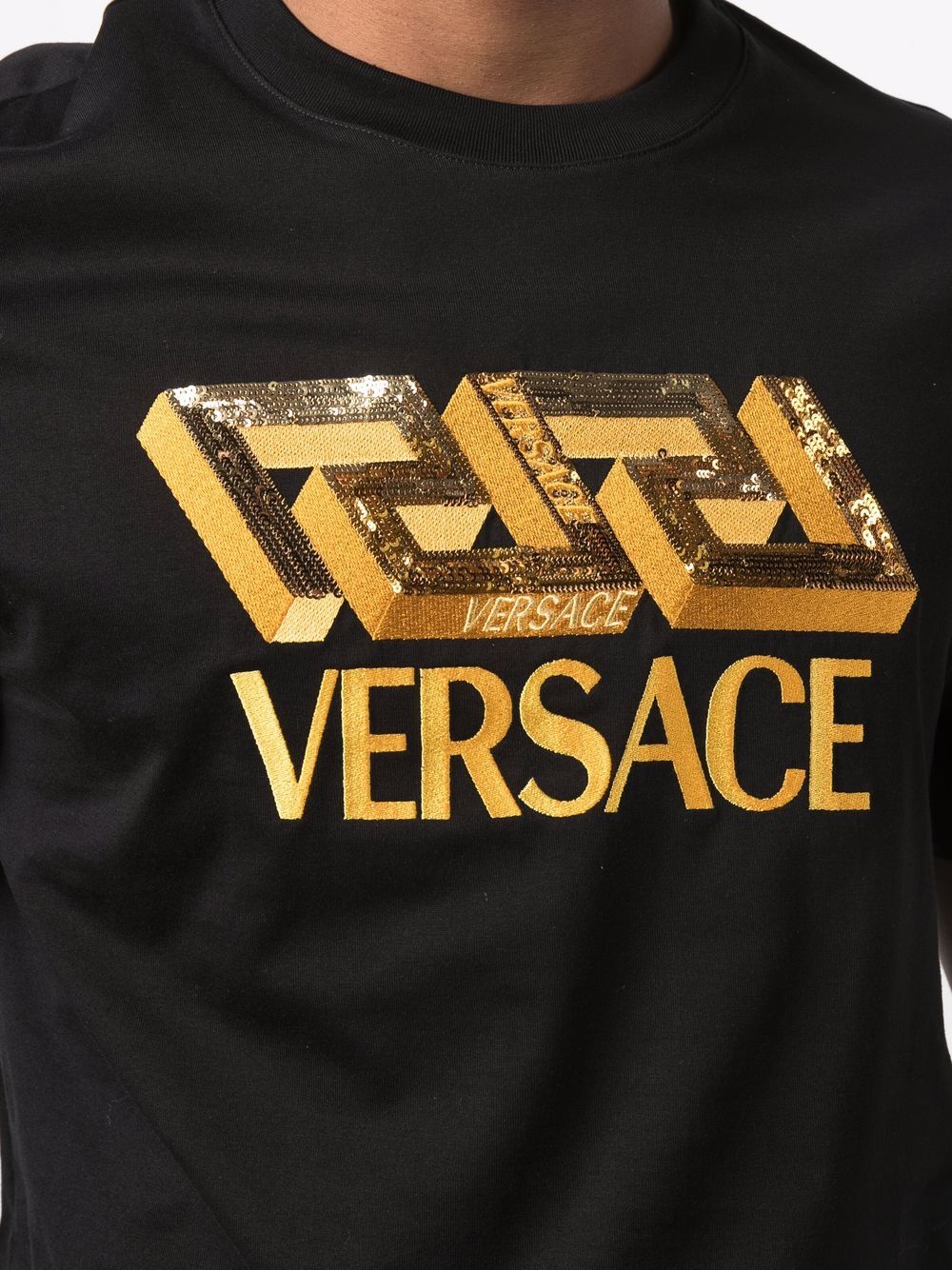 фото Versace футболка с пайетками