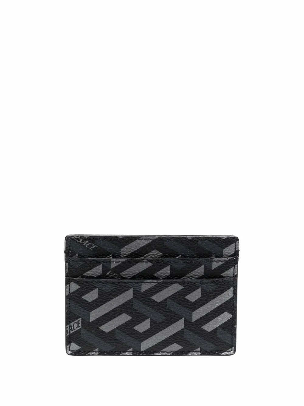 

Versace La Greca leather cardholder - Black