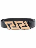 Versace Greca Key engraved buckle belt - Black