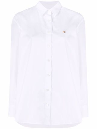 fox-patch button-up shirt展示图