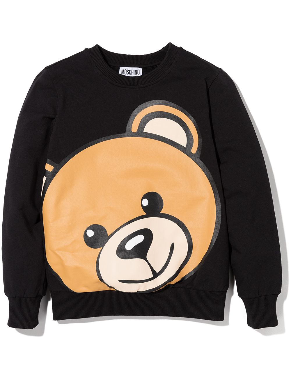 фото Moschino kids толстовка с круглым вырезом и принтом teddy bear