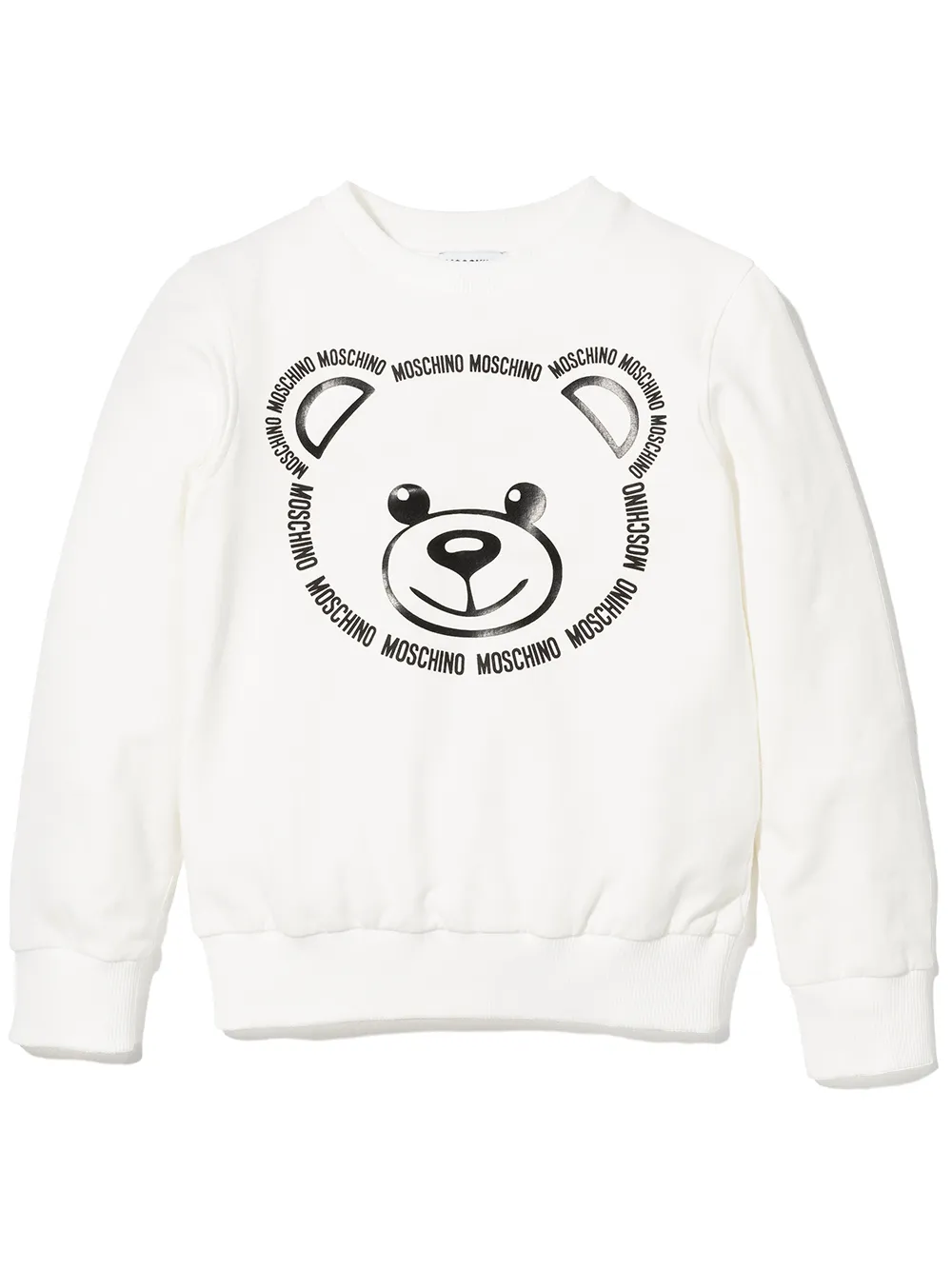 фото Moschino kids толстовка с круглым вырезом и принтом teddy bear