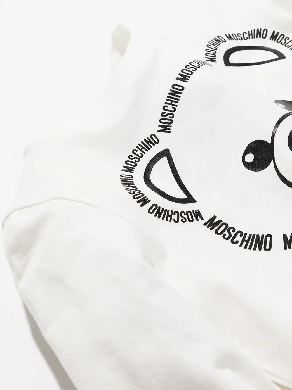 фото Moschino kids толстовка с круглым вырезом и принтом teddy bear