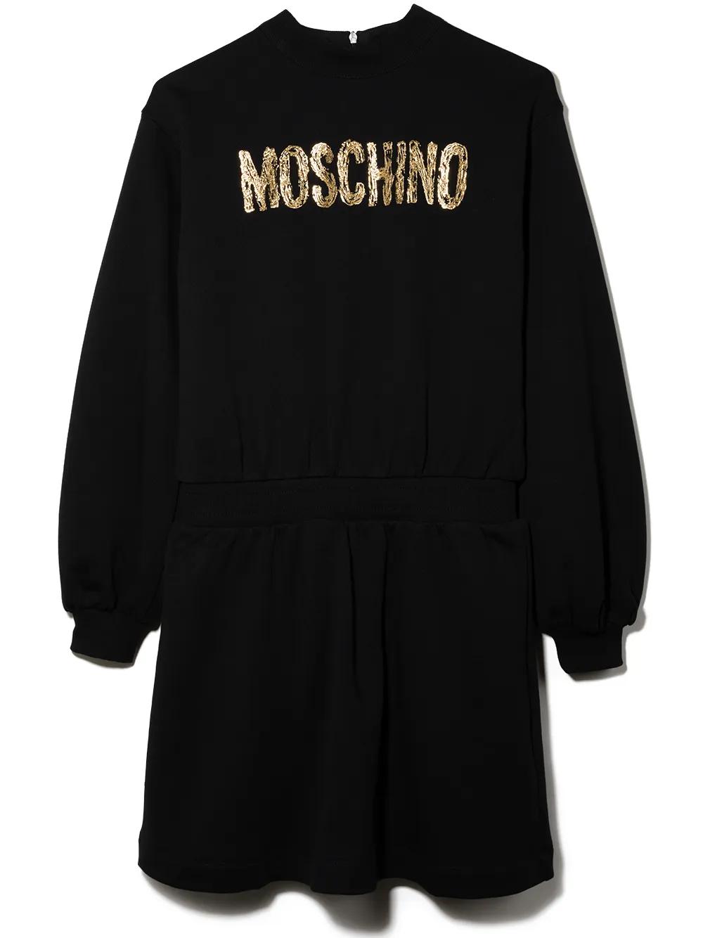 фото Moschino kids платье-свитер с логотипом