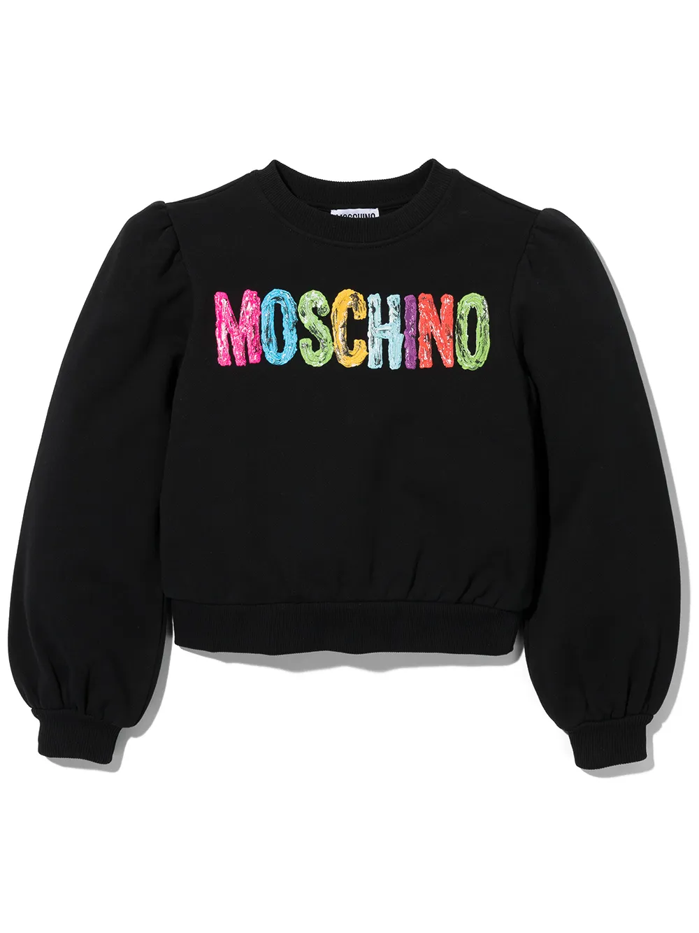 фото Moschino kids толстовка с пышными рукавами и логотипом