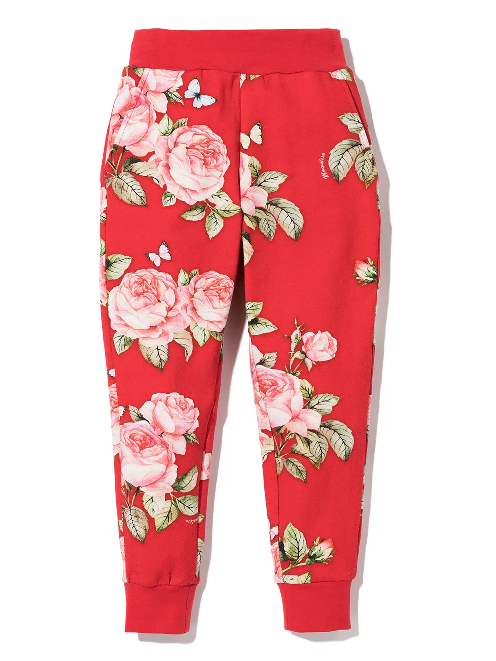 фото Monnalisa спортивные брюки с цветочным узором