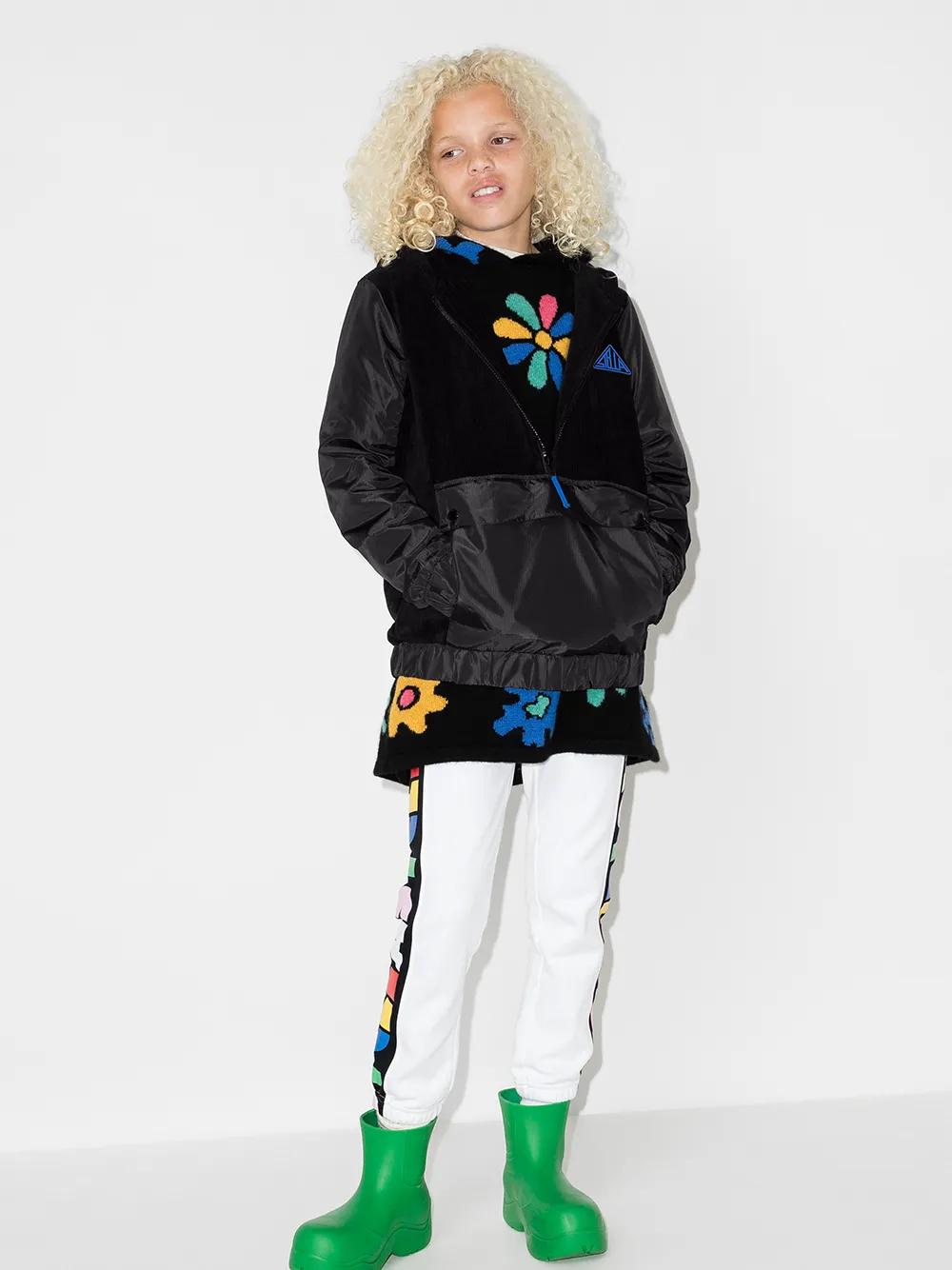 фото Stella mccartney kids вельветовое худи со вставками