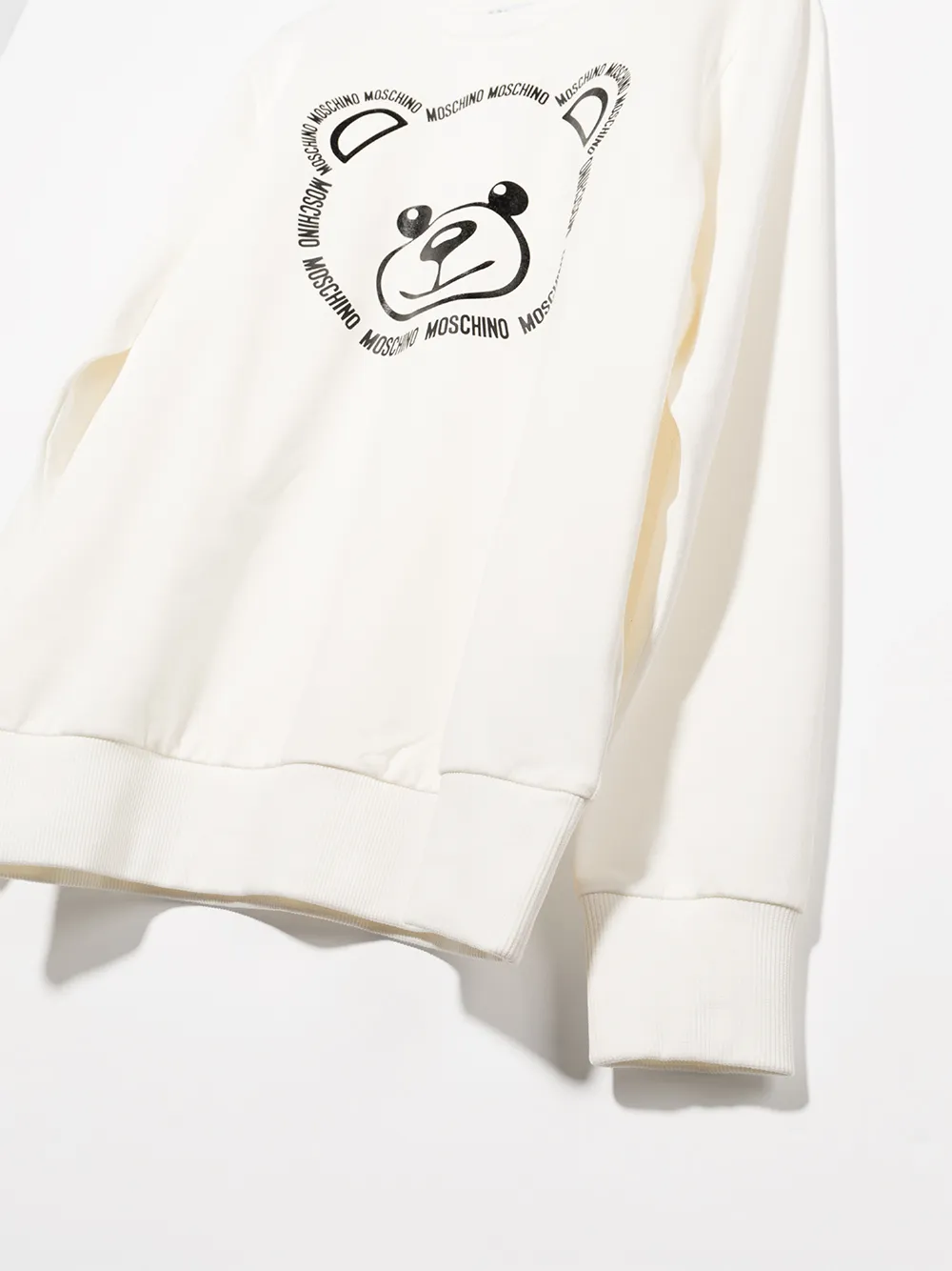фото Moschino kids толстовка с круглым вырезом и принтом teddy bear