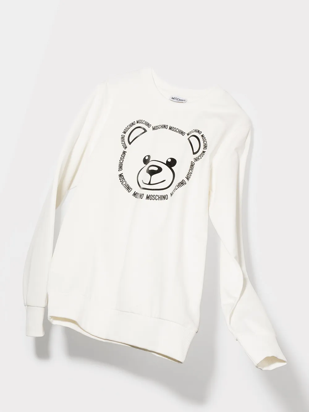 фото Moschino kids толстовка с круглым вырезом и принтом teddy bear