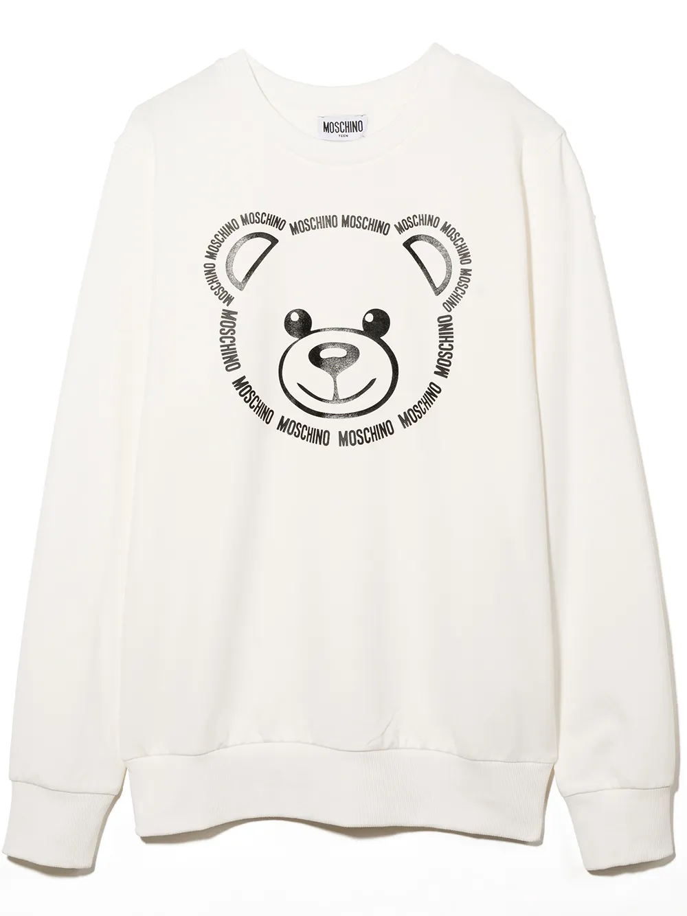фото Moschino kids толстовка с круглым вырезом и принтом teddy bear