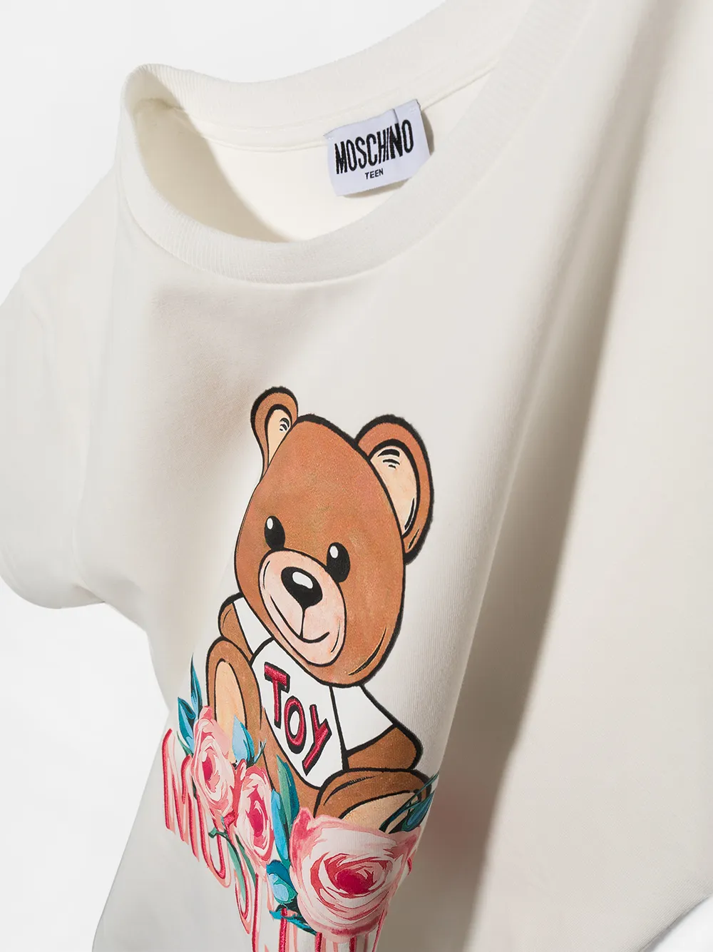фото Moschino kids футболка с графичным принтом