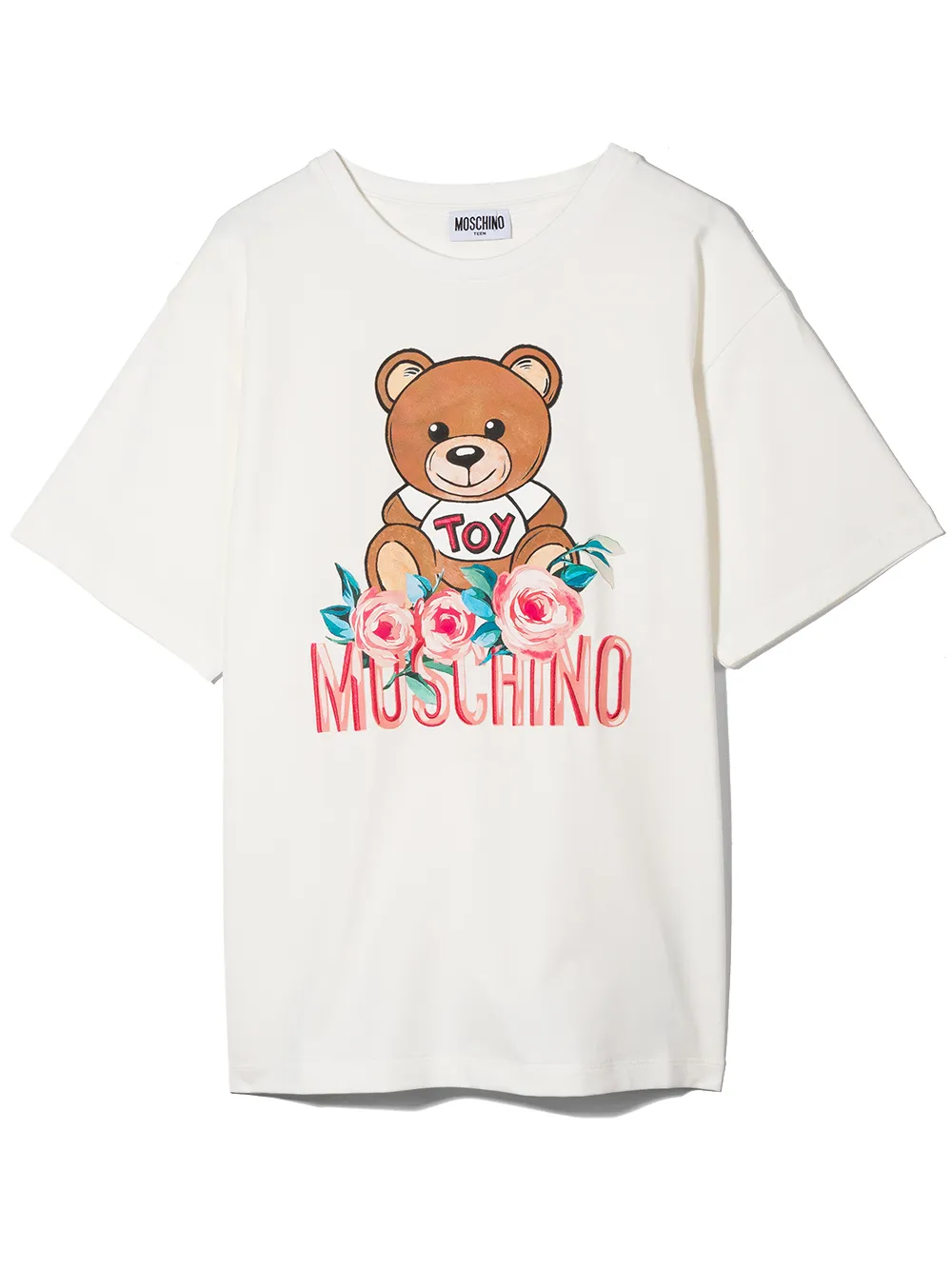 фото Moschino kids футболка с графичным принтом