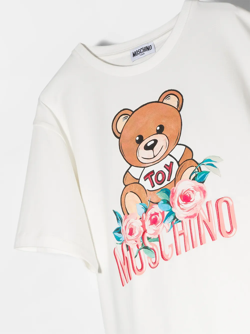 фото Moschino kids футболка с графичным принтом