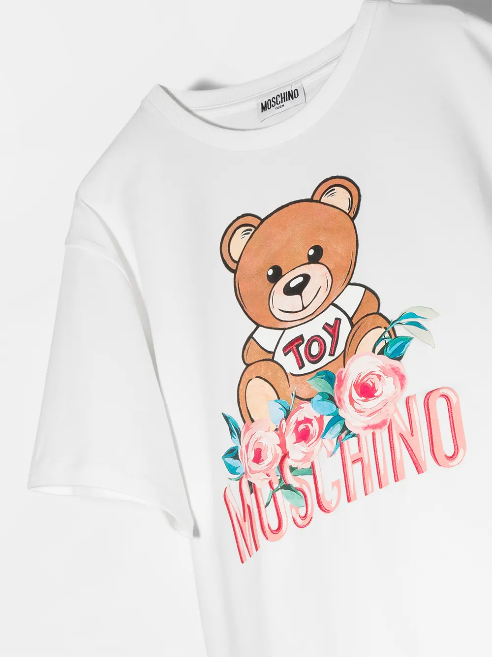 фото Moschino kids футболка с графичным принтом