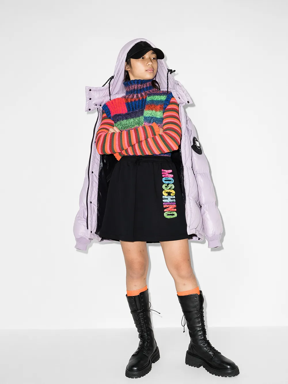 фото Moschino kids юбка мини с логотипом