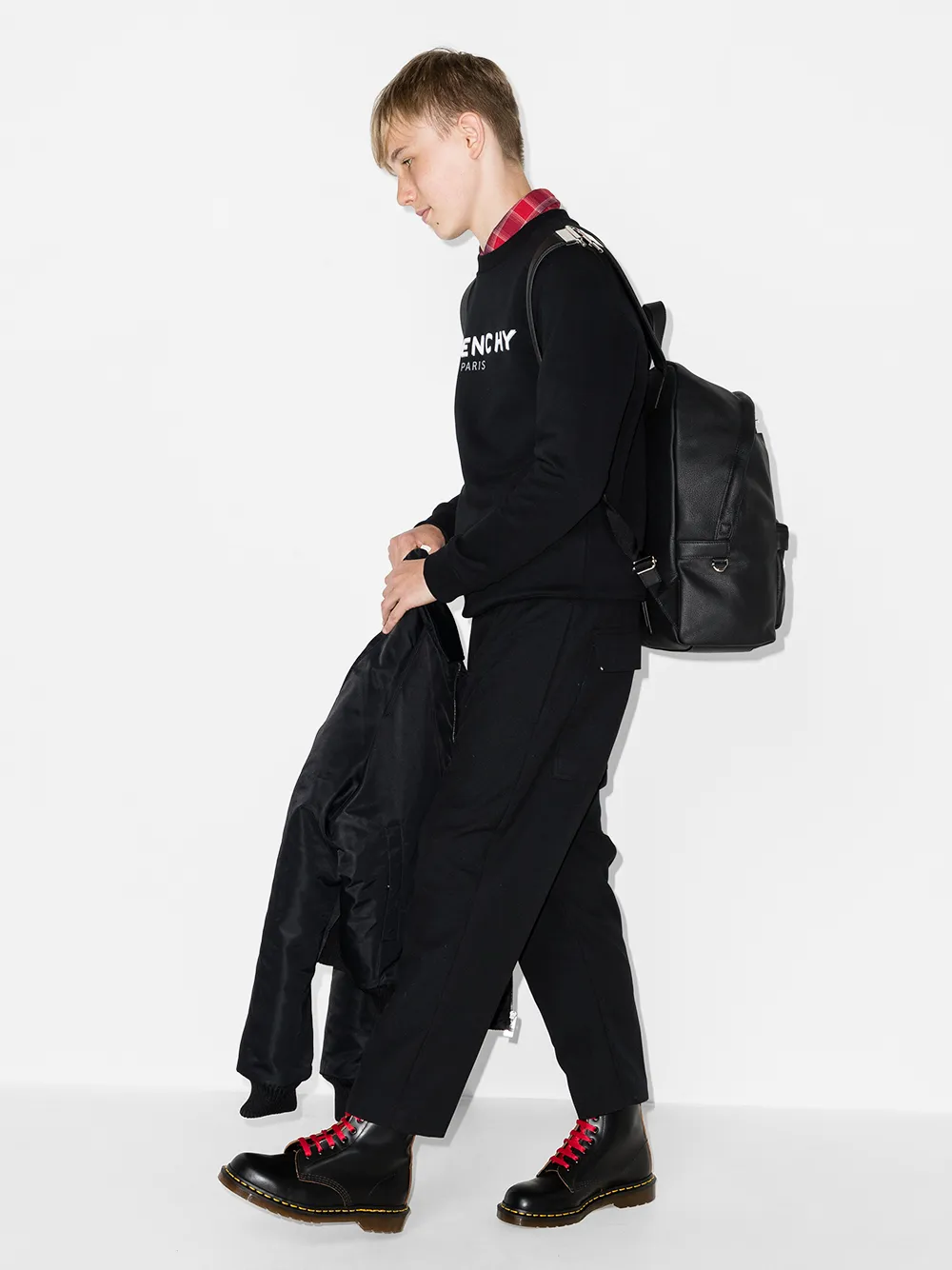 фото Givenchy kids толстовка с круглым вырезом и логотипом