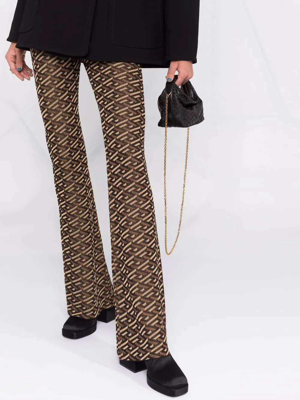 фото Versace брюки вязки интарсия с узором