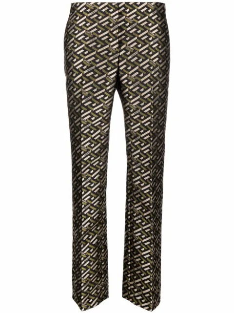 Versace monogram-print logo trousers