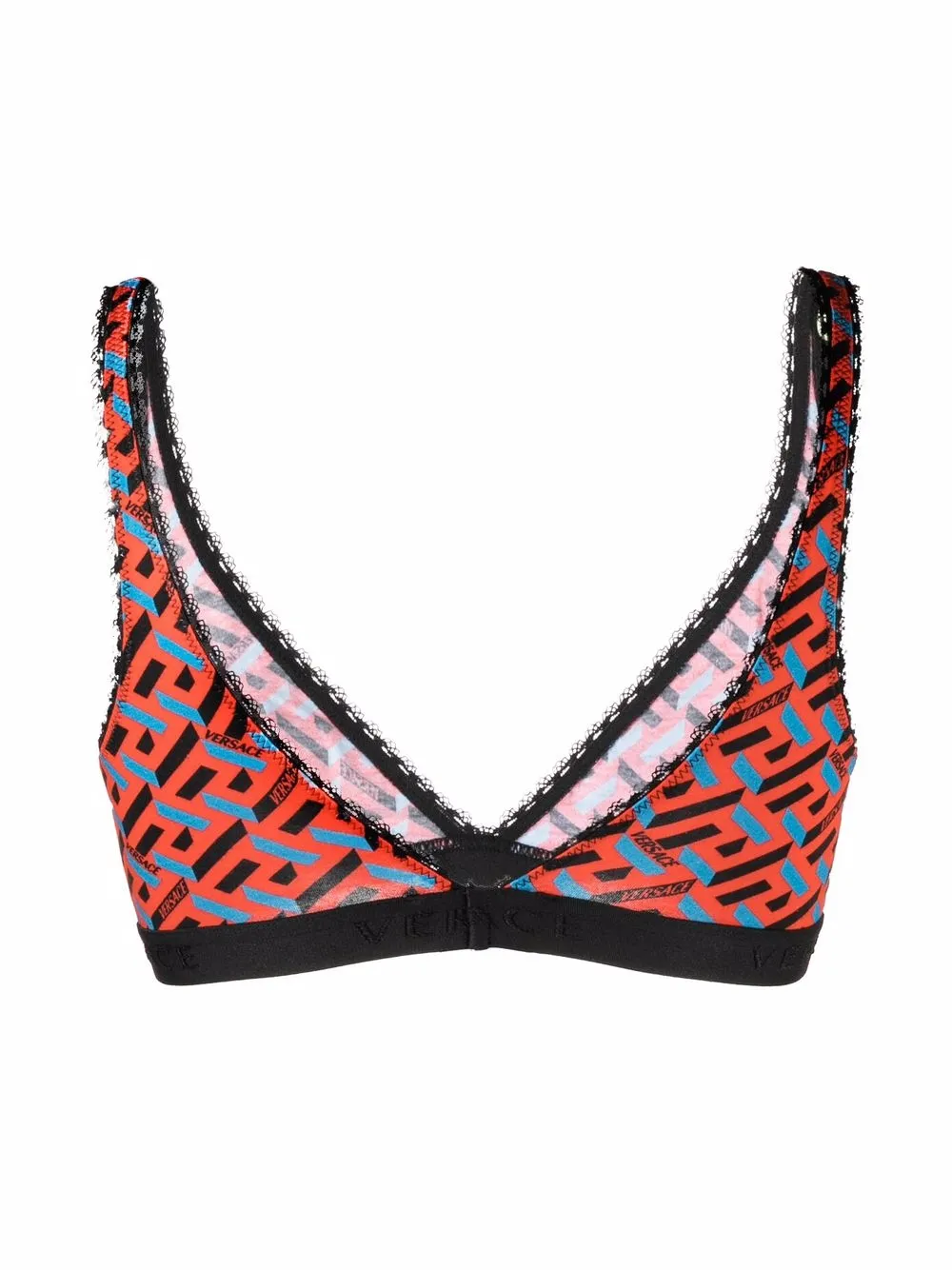 фото Versace бюстгальтер-бралетт с узором la greca