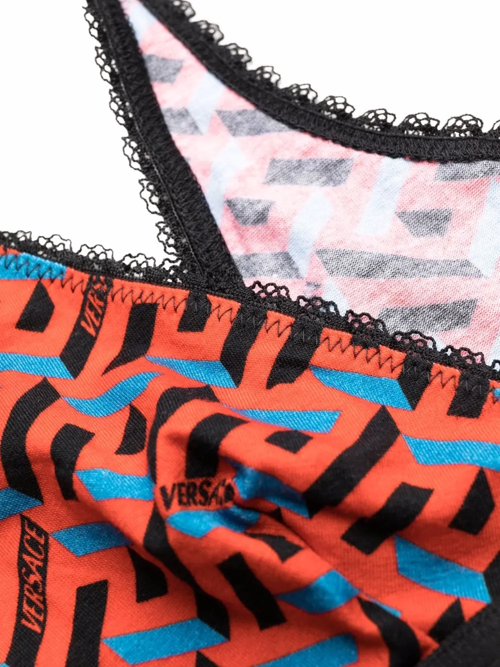 фото Versace бюстгальтер-бралетт с узором la greca