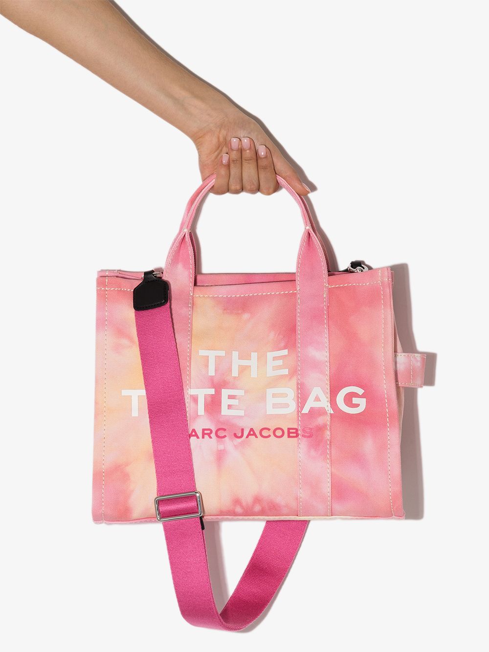 Marc Jacobs THE Tye Dyed Mini Traveler's Tote Bag Pink &