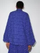 Thebe Magugu puff-sleeve monogram blouse