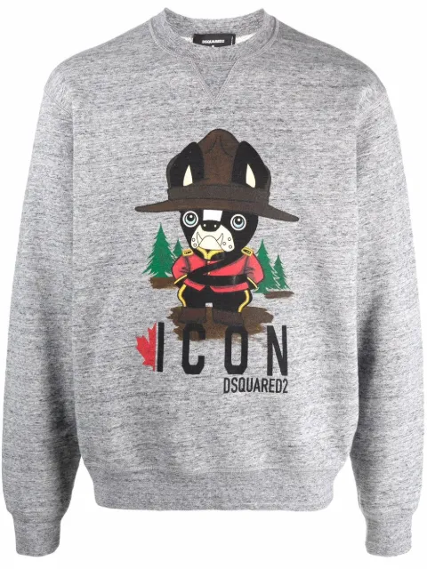 DSQUARED2 graphic-print cotton sweatshirt