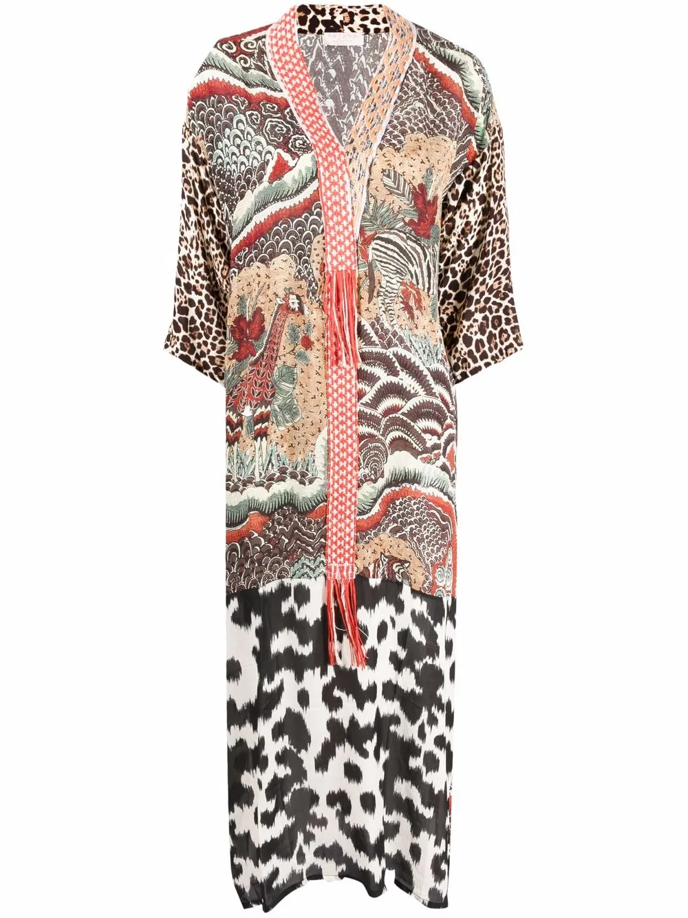 Anjuna платье-трапеция длины макси с вышивкой