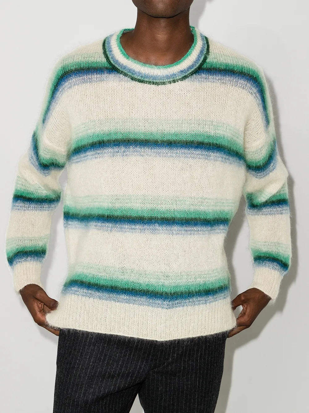 Image 2 of Isabel Marant Drusselh striped crew neck jumper