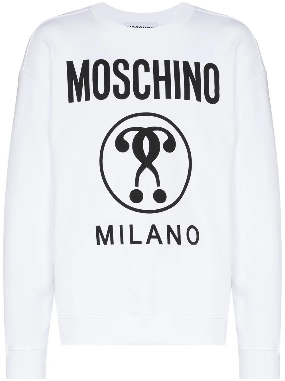 Image 1 of Moschino logo-print long-sleeve sweatshirt