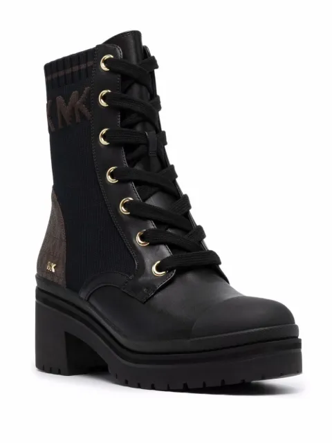 michael kors green combat boots