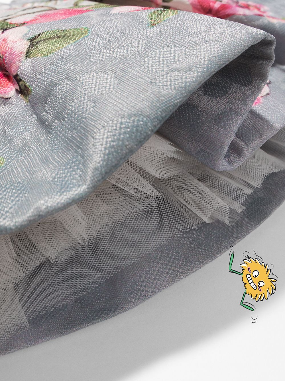 фото Monnalisa юбка со складками и цветочным принтом