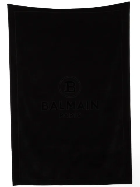Balmain Kids منشفة شاطئ بشعار بحياكة إنتارسيا