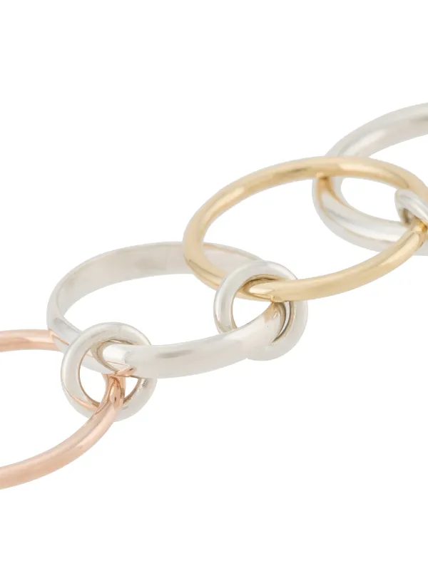 Spinelli Kilcollin 18kt Rose gold 18kt Yellow Gold And 925 Sterling Silver Hyacinth 4 linked Ring Farfetch