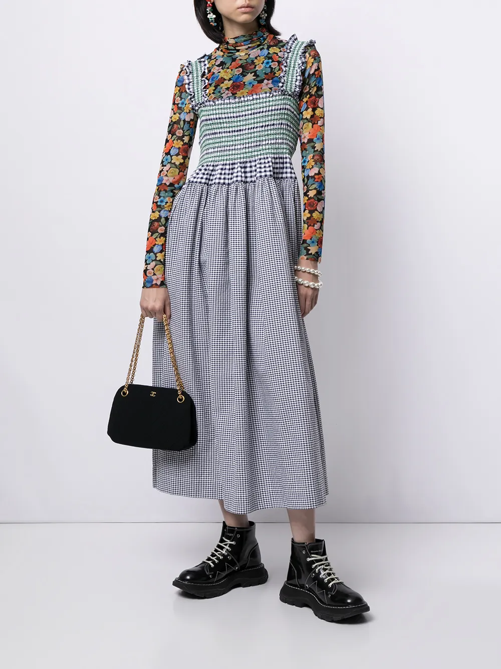фото Chanel pre-owned сумка на плечо v-stitch 1990-х годов