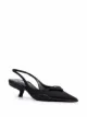 Image 2 of Prada triangle logo plaque slingback pumps