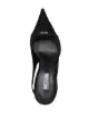 Prada triangle logo plaque slingback pumps