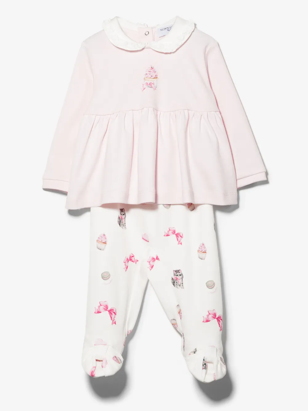 фото Monnalisa комплект из топа и брюк с принтом