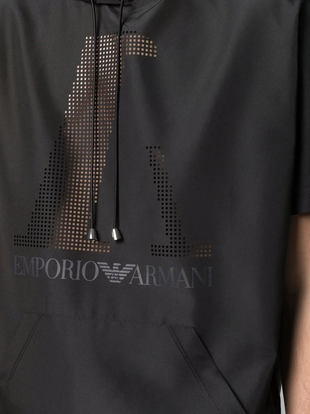 фото Emporio armani топ с капюшоном и перфорированным логотипом