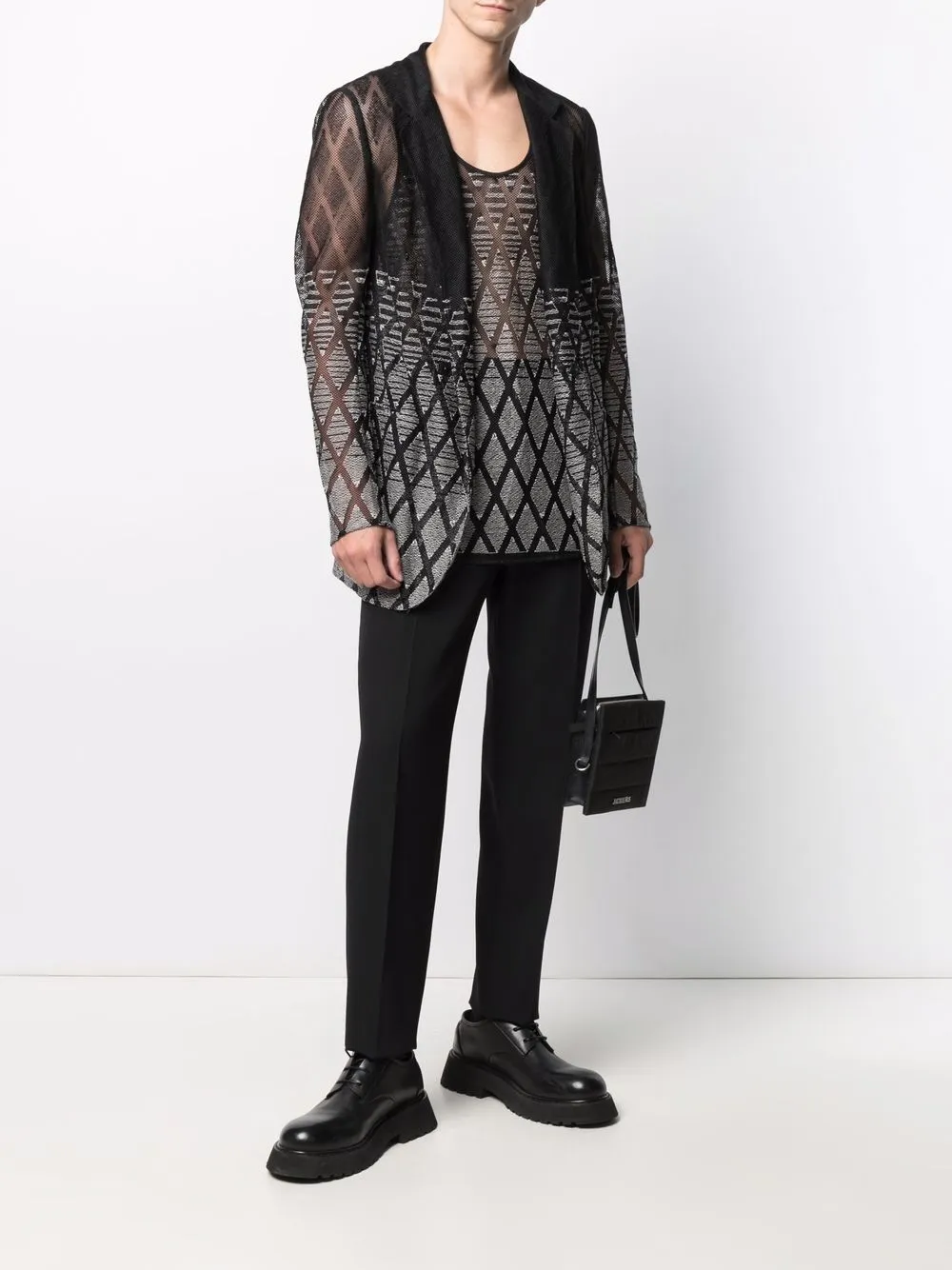 фото Emporio armani сетчатый топ без рукавов