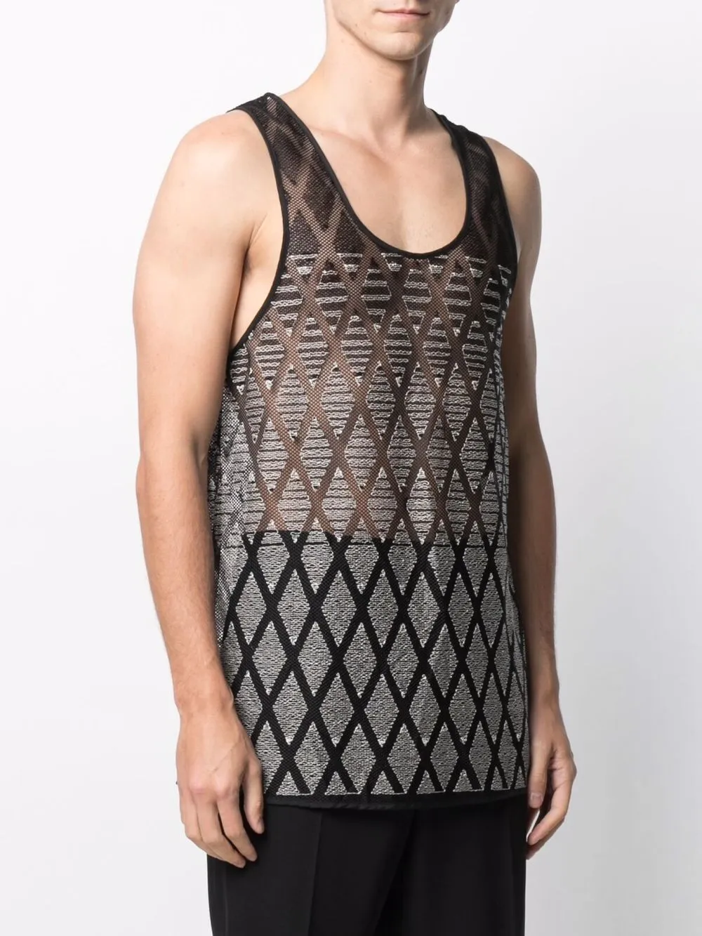 фото Emporio armani сетчатый топ без рукавов