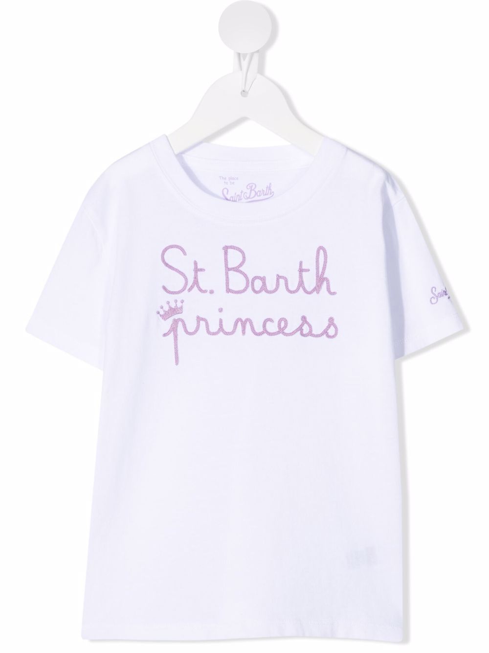 фото Mc2 saint barth kids футболка с вышитым логотипом
