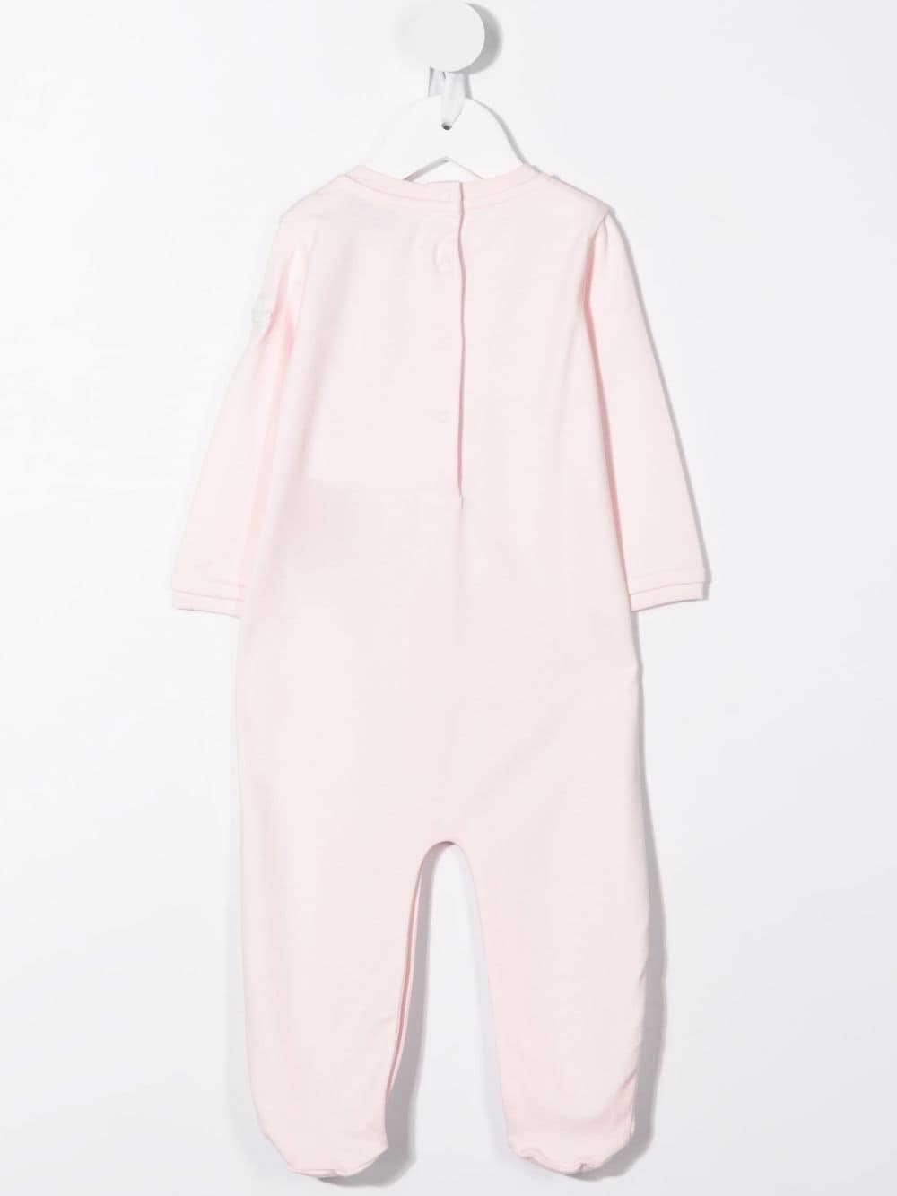 Shop Moncler Logo Babygrow Set In Pink