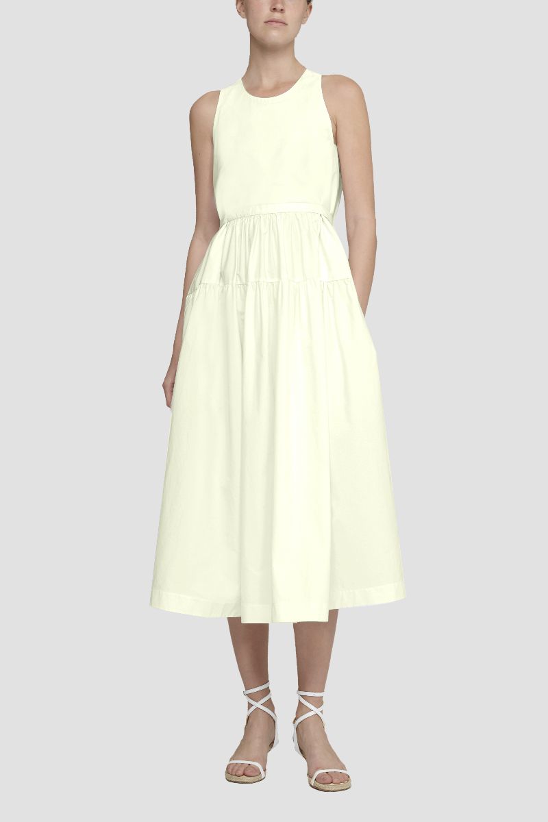 3.1 phillip lim midi poplin flared dress