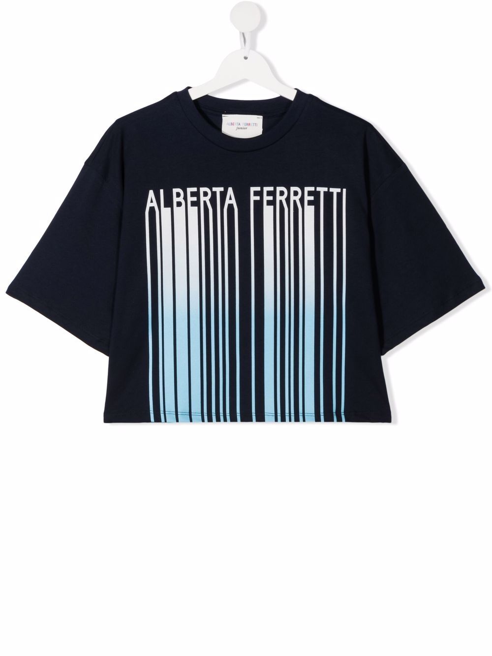 фото Alberta ferretti kids укороченная футболка с логотипом